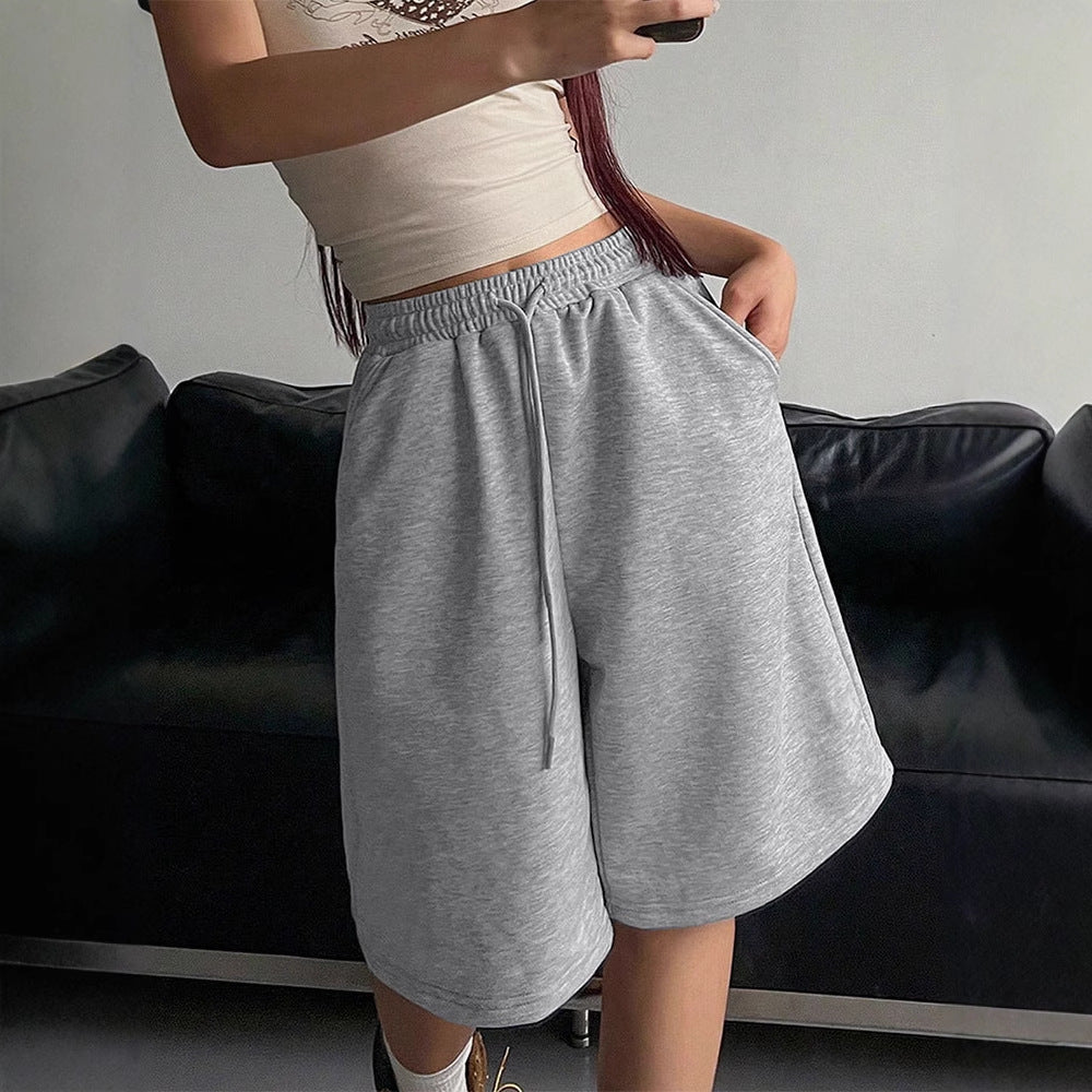 Grey Bermuda Drawstring Shorts