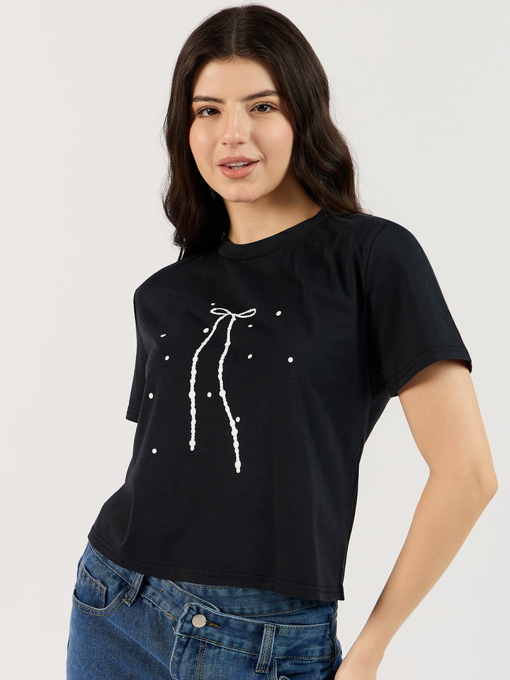 Black Bow T-Shirt