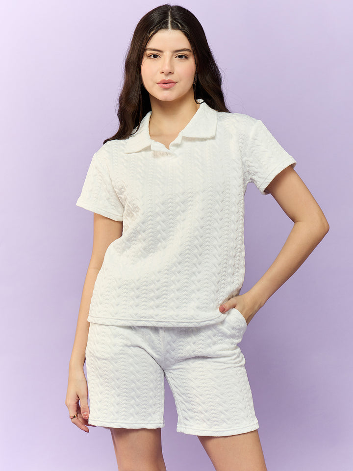 Textured White Co-Ord Set