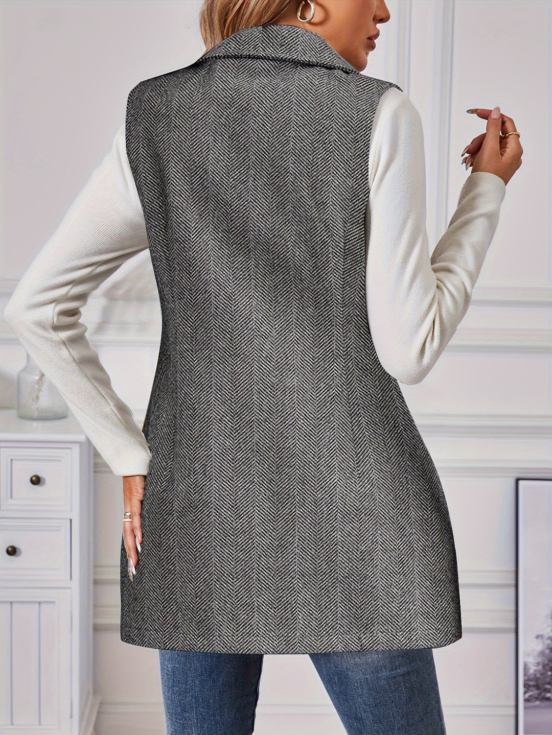 Black Sleeveless Jacket