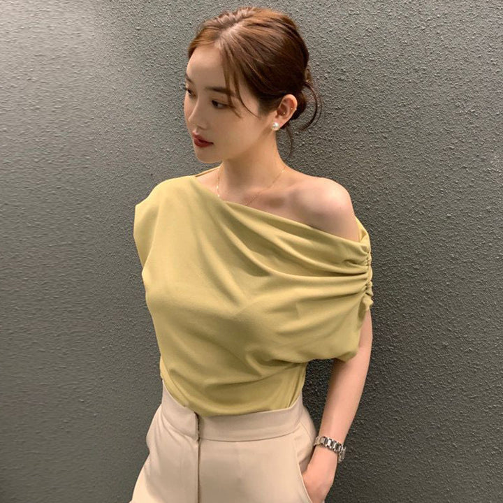 Yellow One Shoulder Top