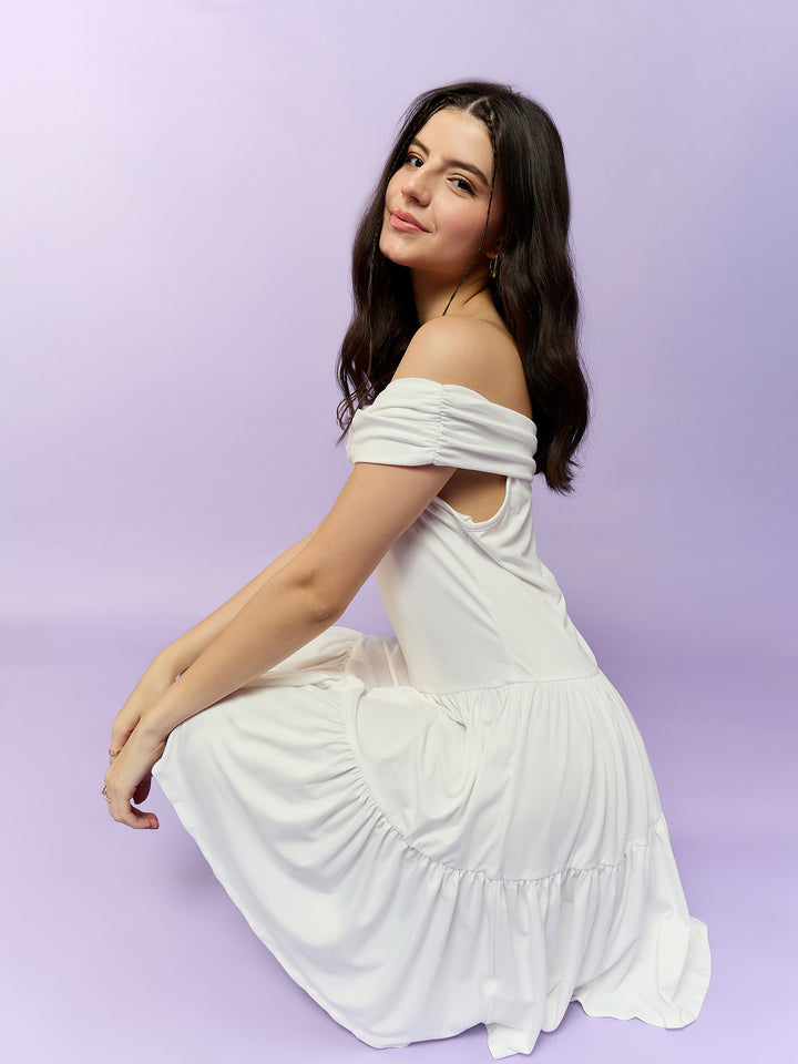 Off-Shoulder Skater Dress