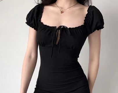 Black A Line Mini Dress