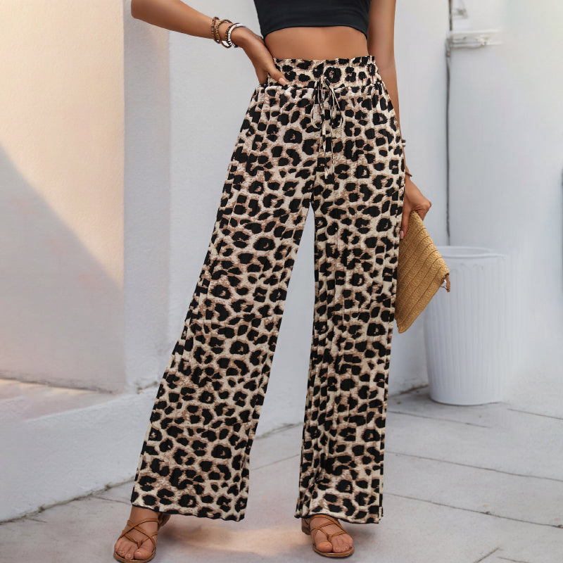 Black Animal Printed Pants