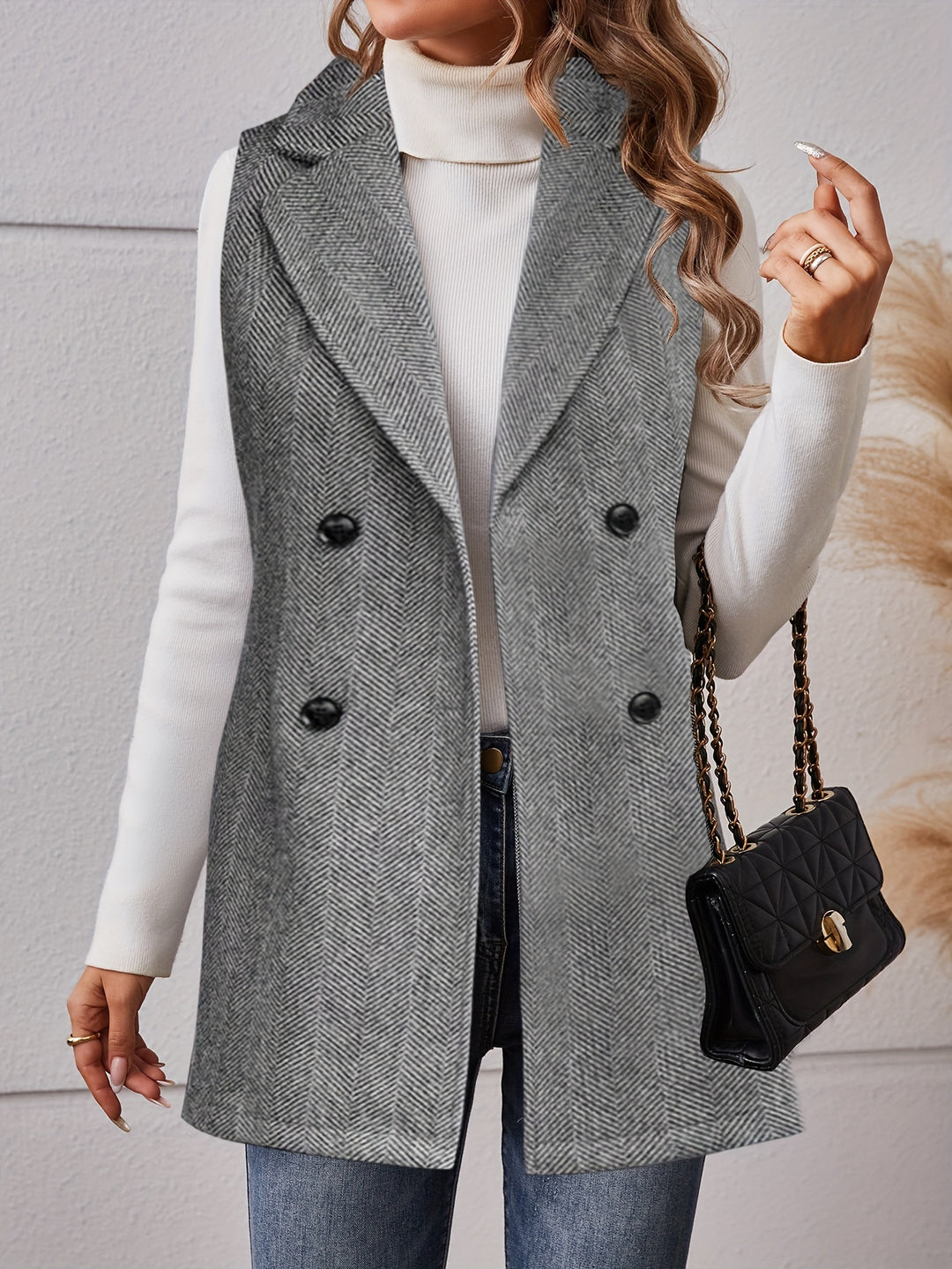 Black Sleeveless Jacket