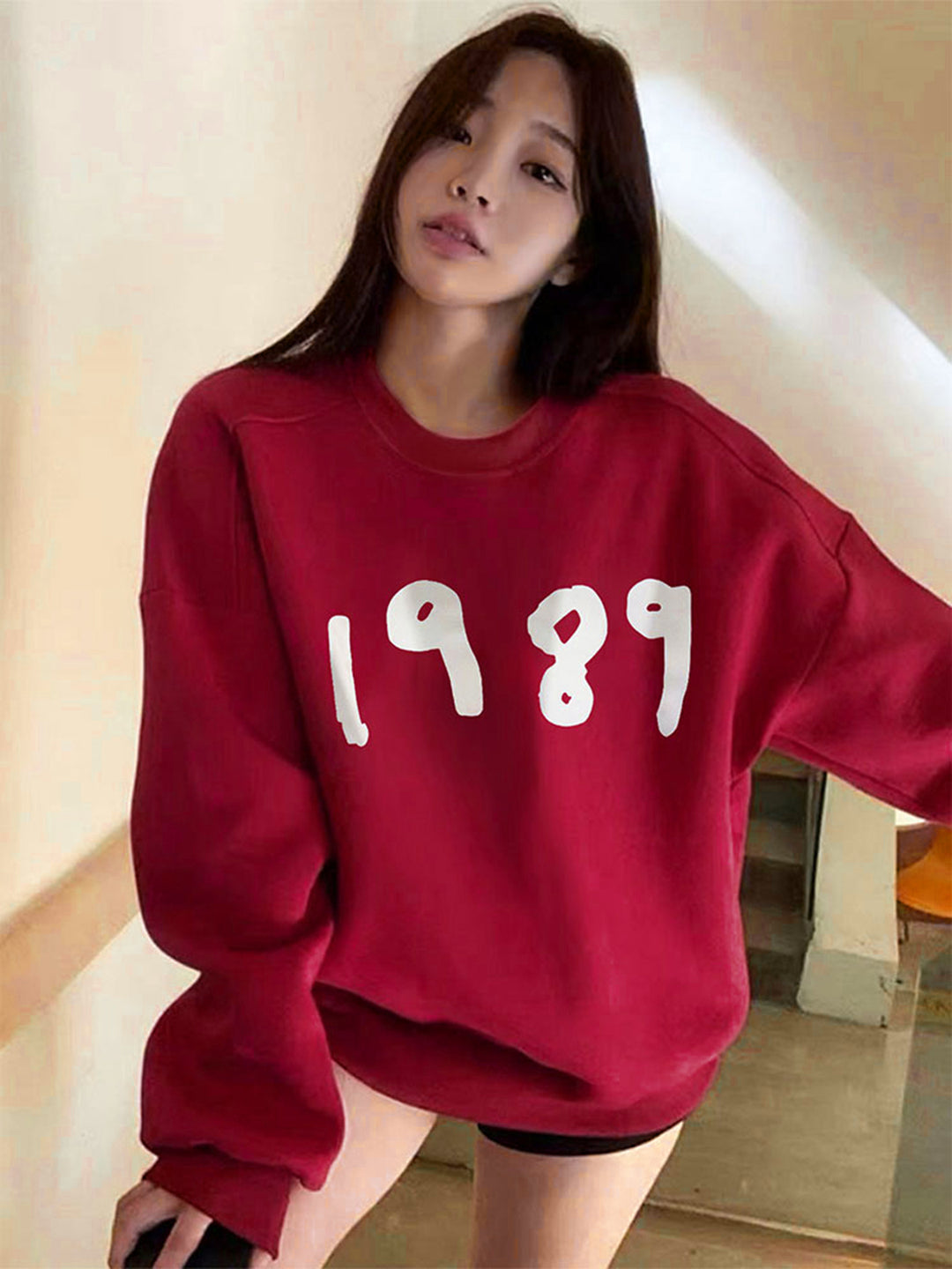Red Graphic Printed Sweatshirt