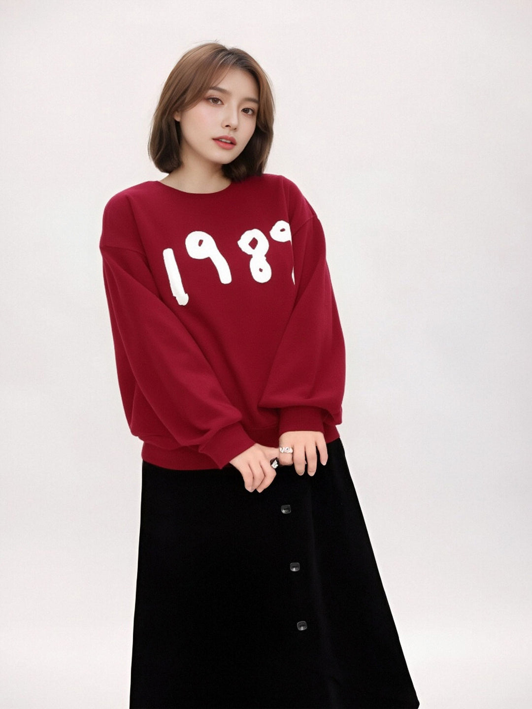 Red Graphic Printed Sweatshirt