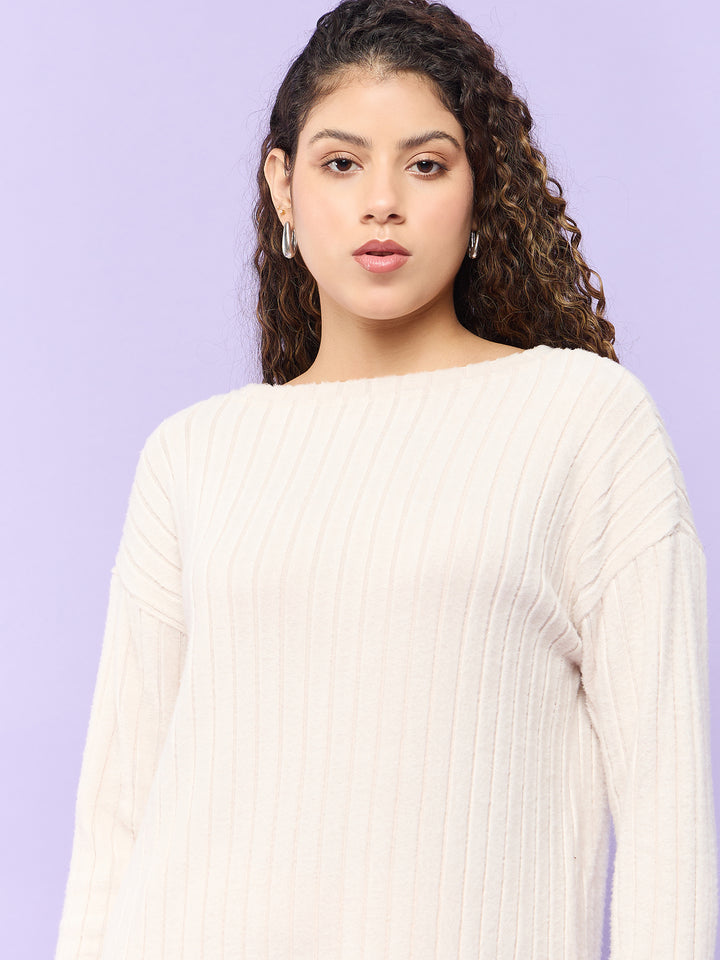 Beige Rib Co-Ord Set