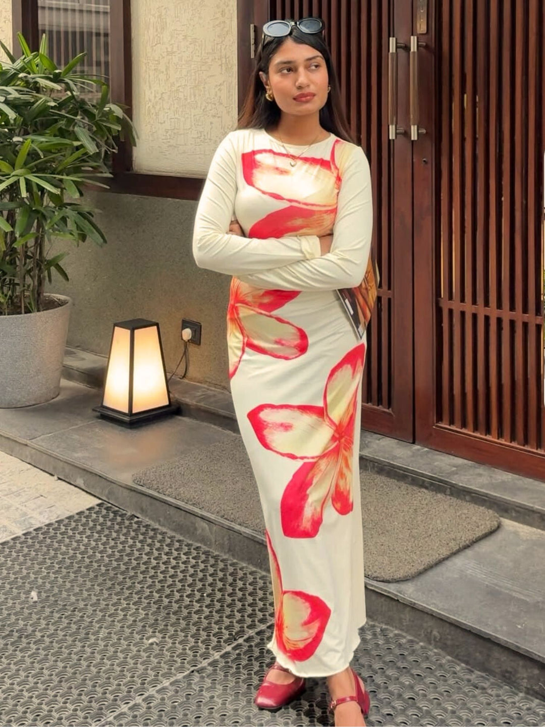 Beige Floral Co-Ord Set