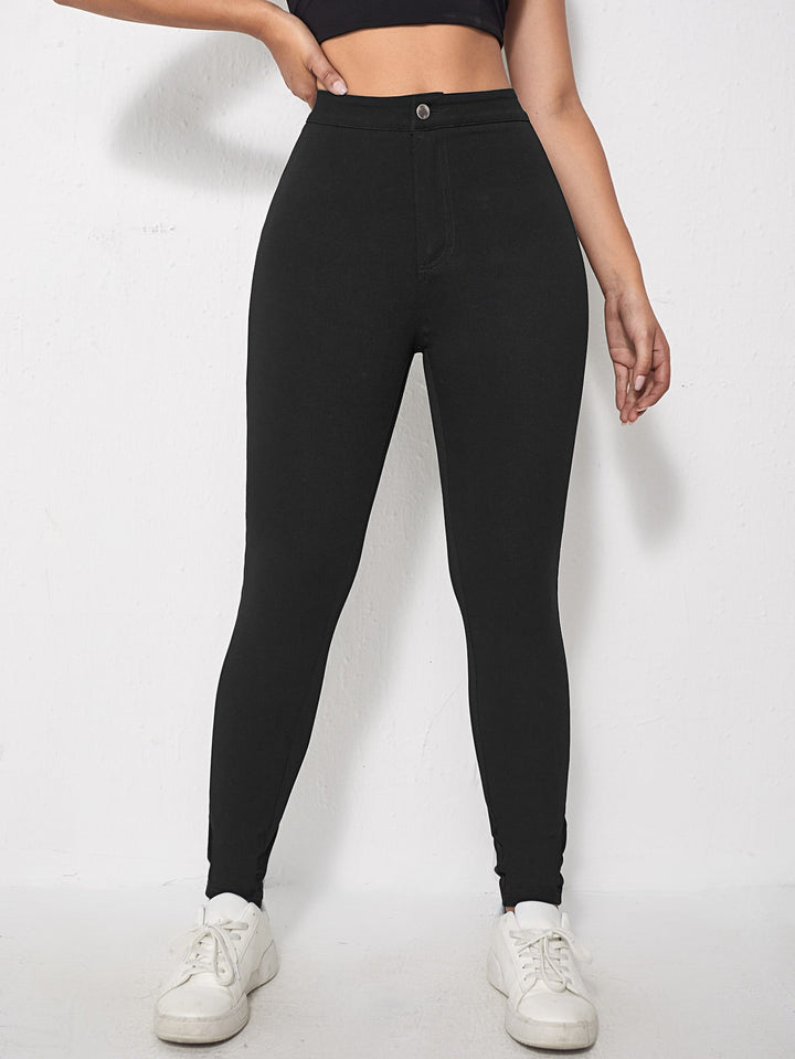 Black High Waist Skinny Denims