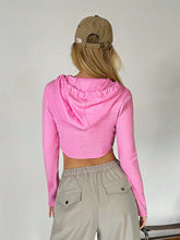 Pink Solid Structured Hoodie