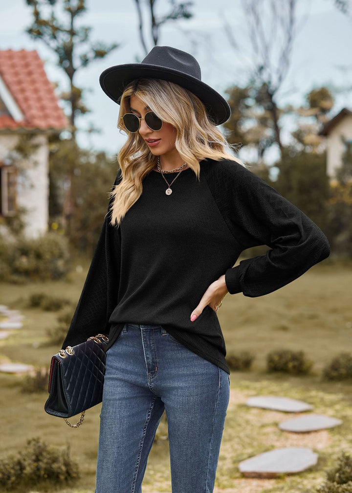 Black Full Sleeve Round Neck Sweaters