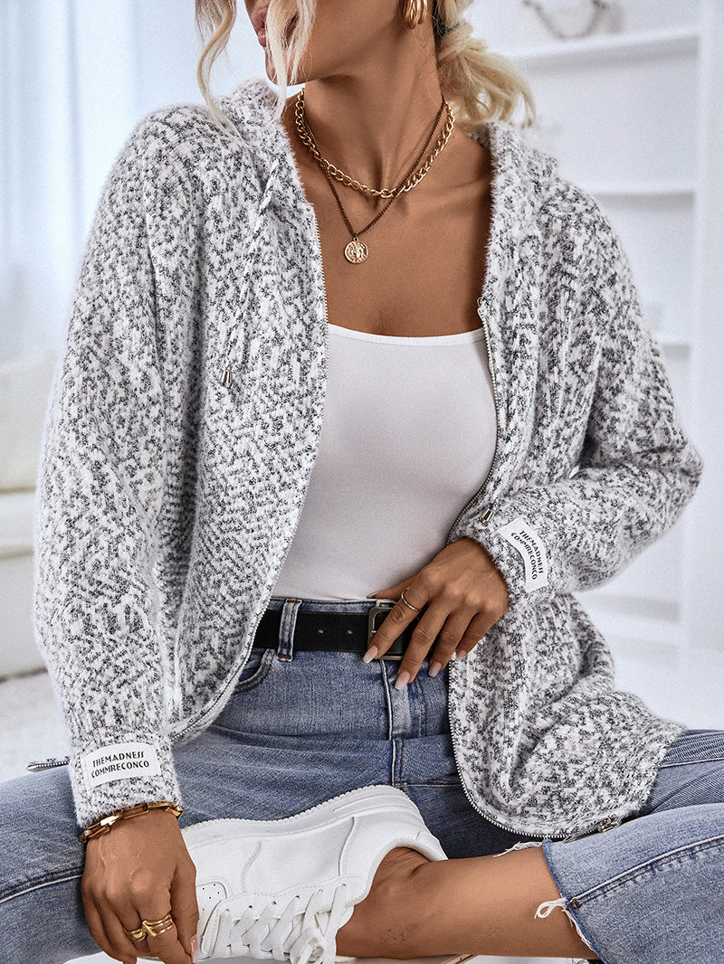 Grey Full Sleeves Textured Cardigan