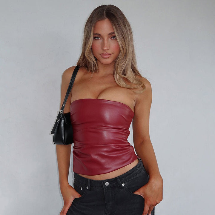 Red Pu Tube Top