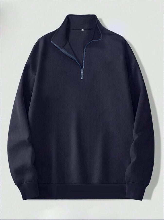 Black Zipper Sweatshirt