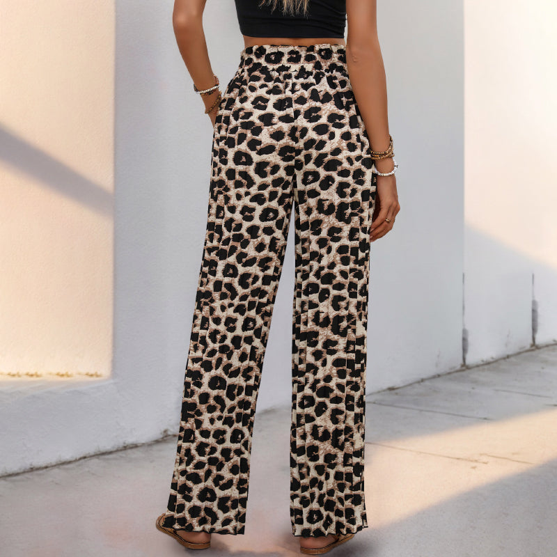 Black Animal Printed Pants