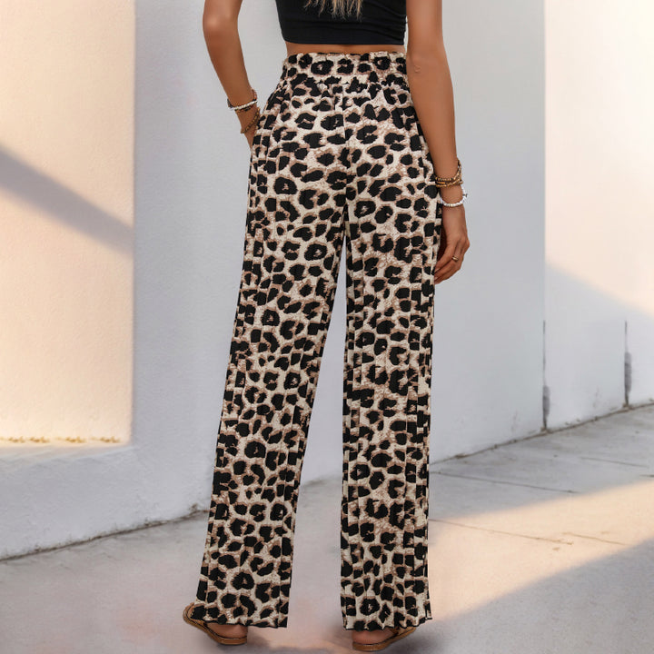 Black Animal Printed Pants