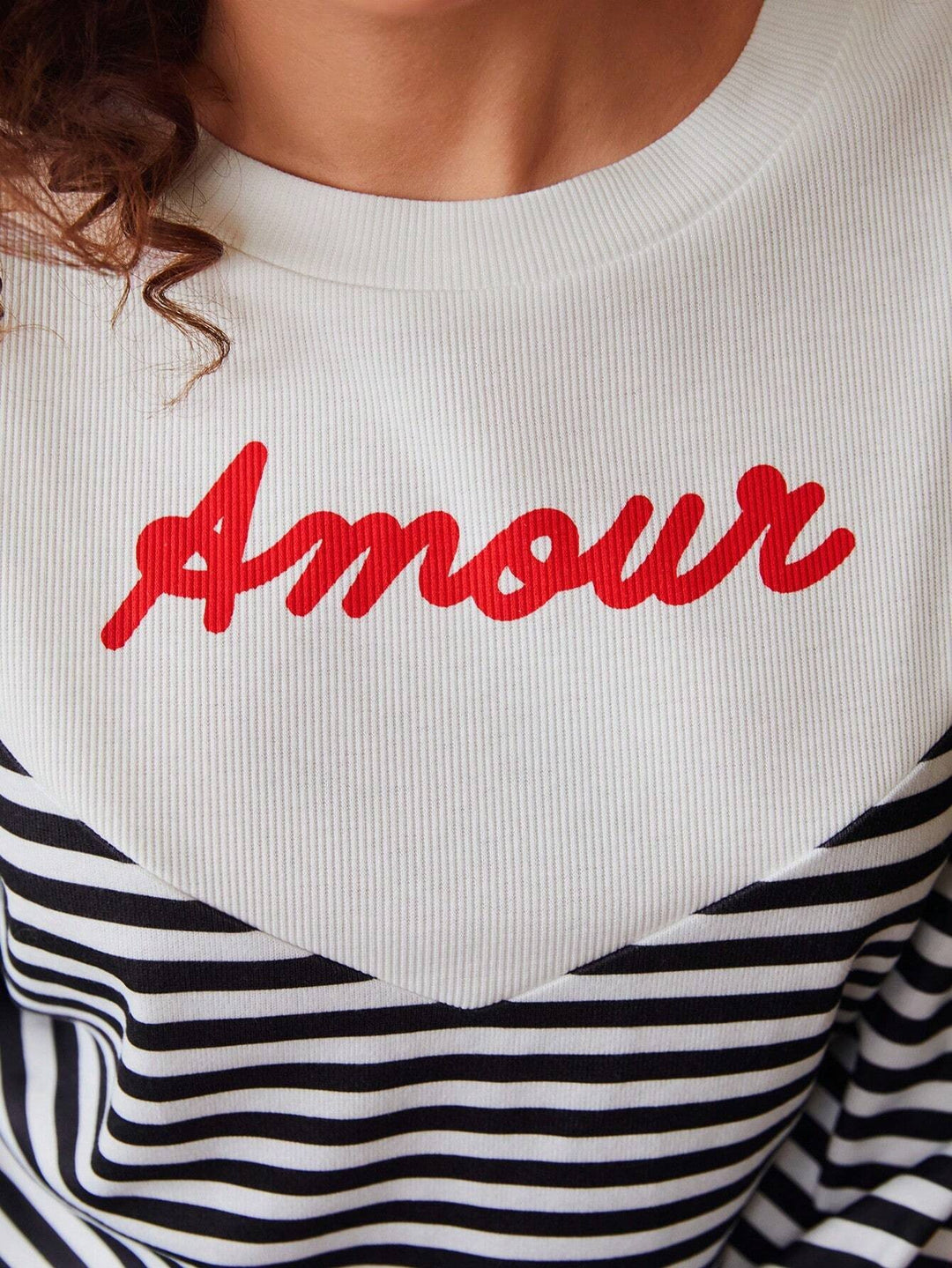 White Amour Stripe Full Sleeve T-Shirt