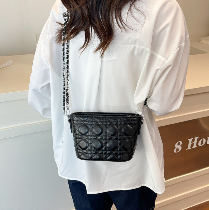 Black Mini Quilted Chain Handbag