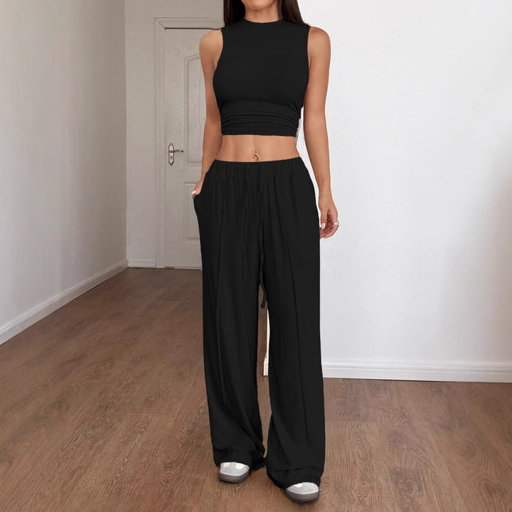 Black Tank And Pant Co-Ord Set
