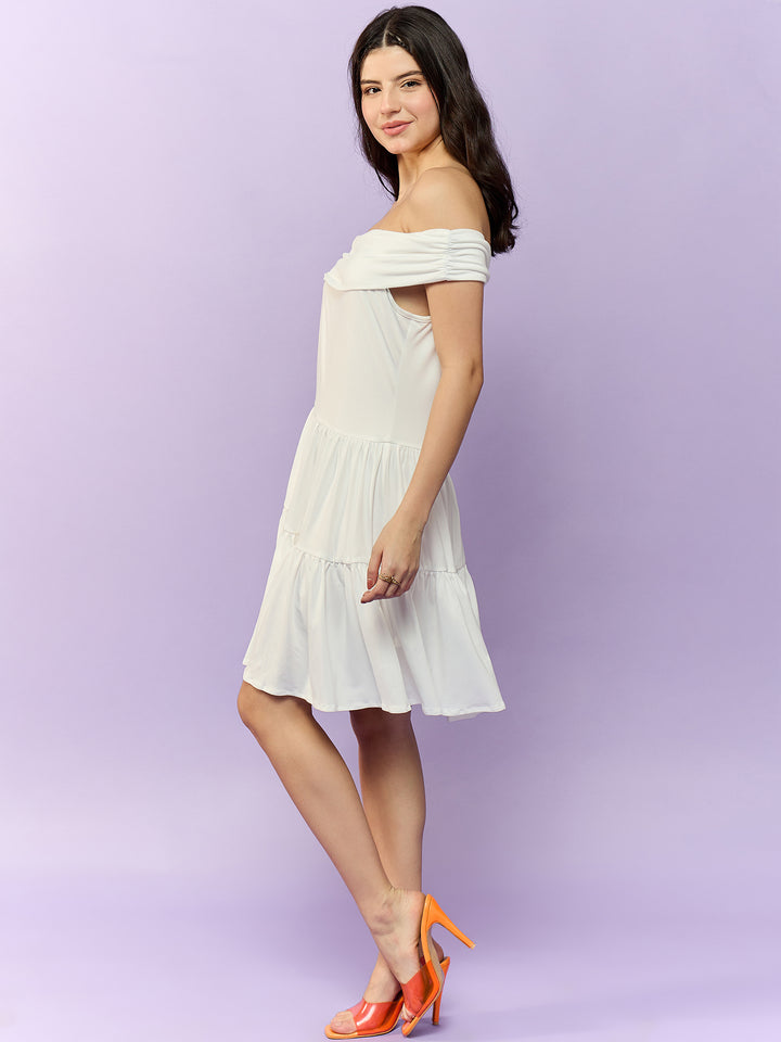 Off-Shoulder Skater Dress