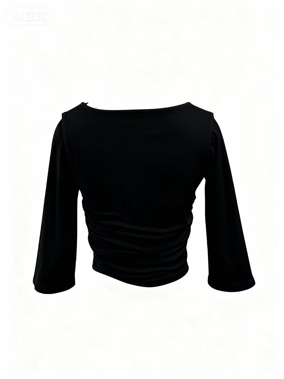 Black Sleeveless Cowl Neck Top
