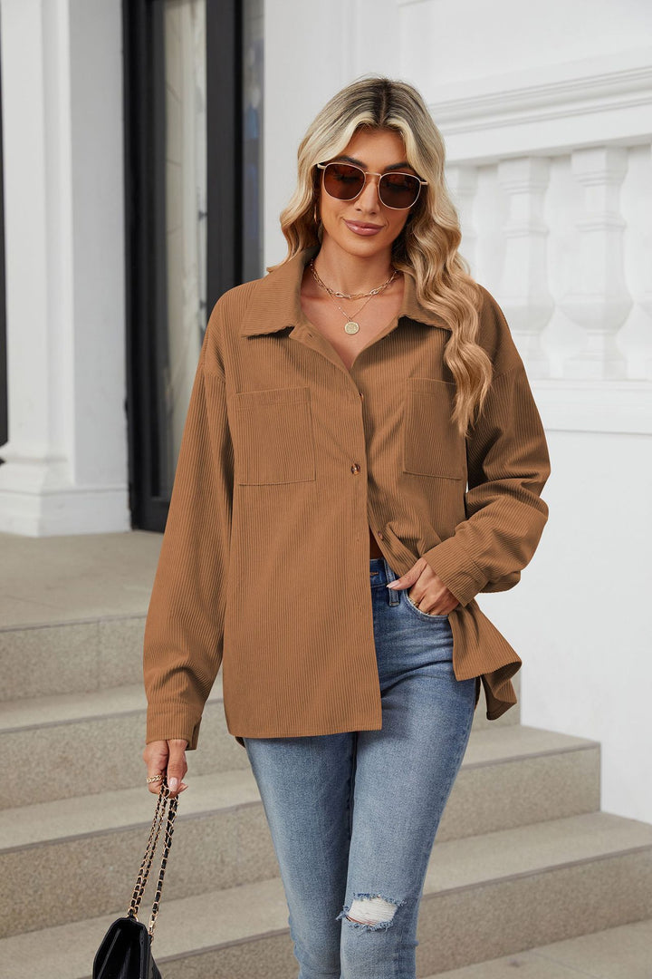 Brown Full Sleeves Buttondown Shirt