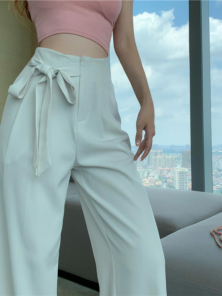 White Knot Detail Trouser