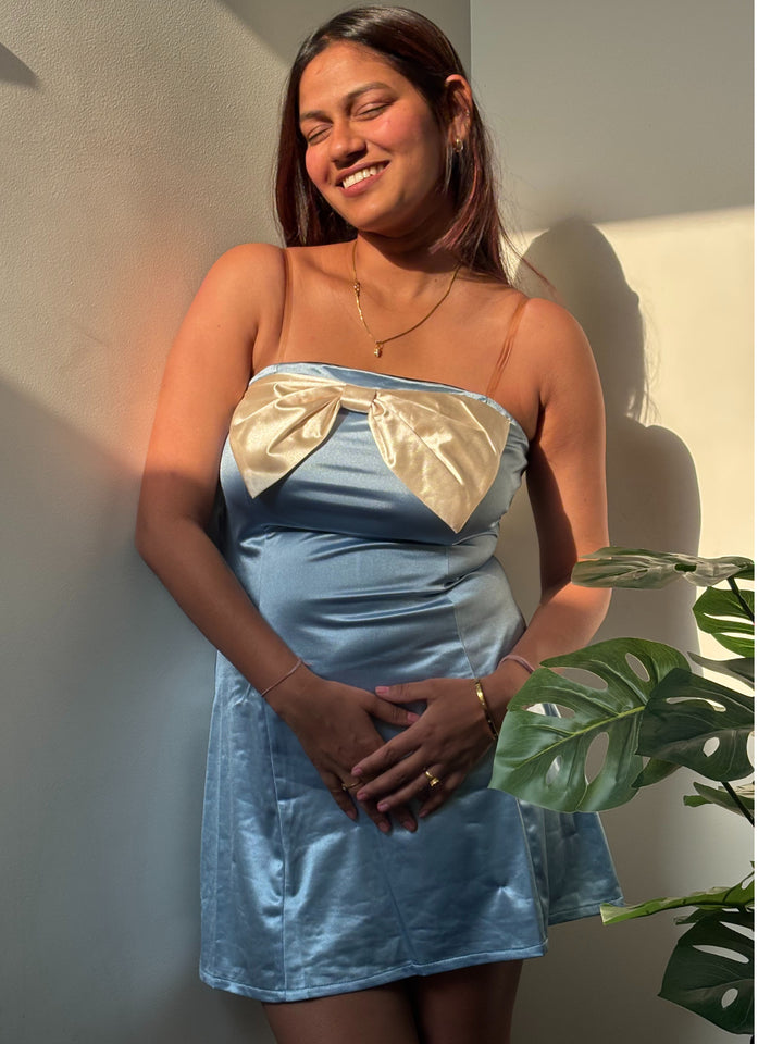 Tube Dress With Bow Detailing