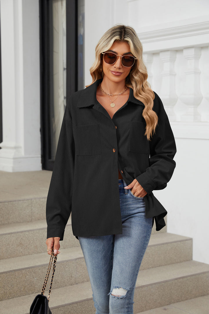 Black Full Sleeves Buttondown Shirt