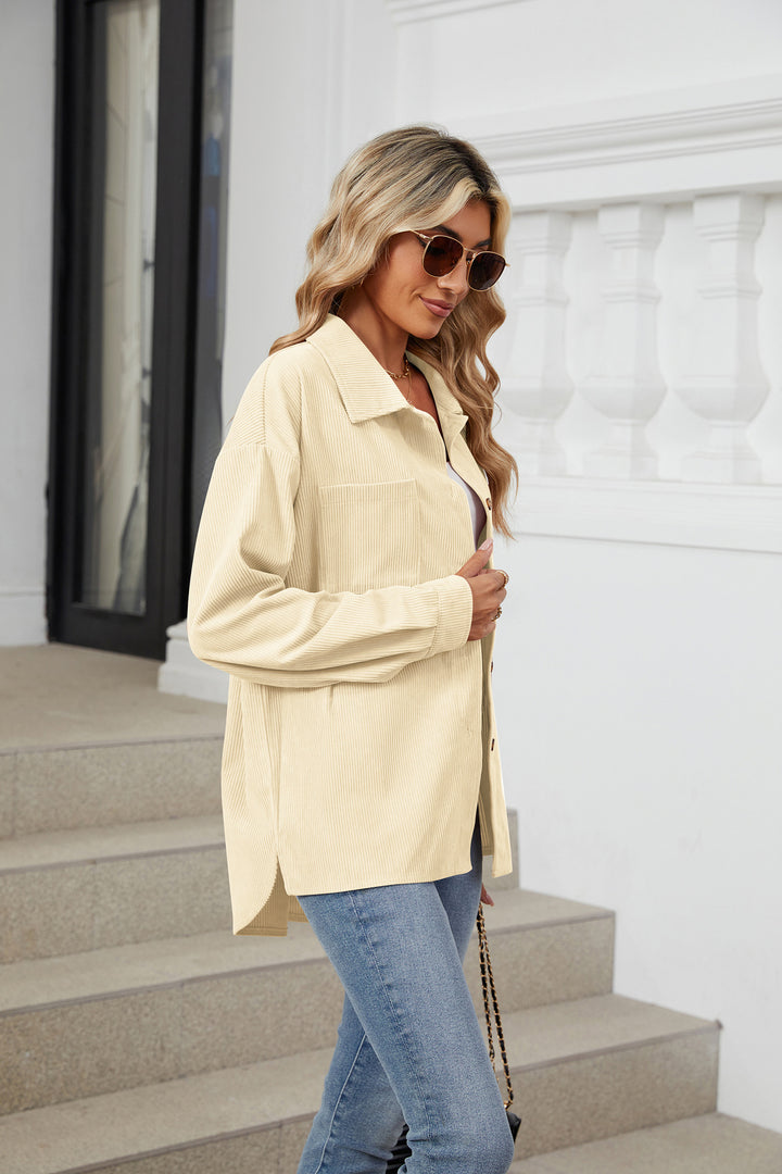Cream Full Sleeves Buttondown Shirt