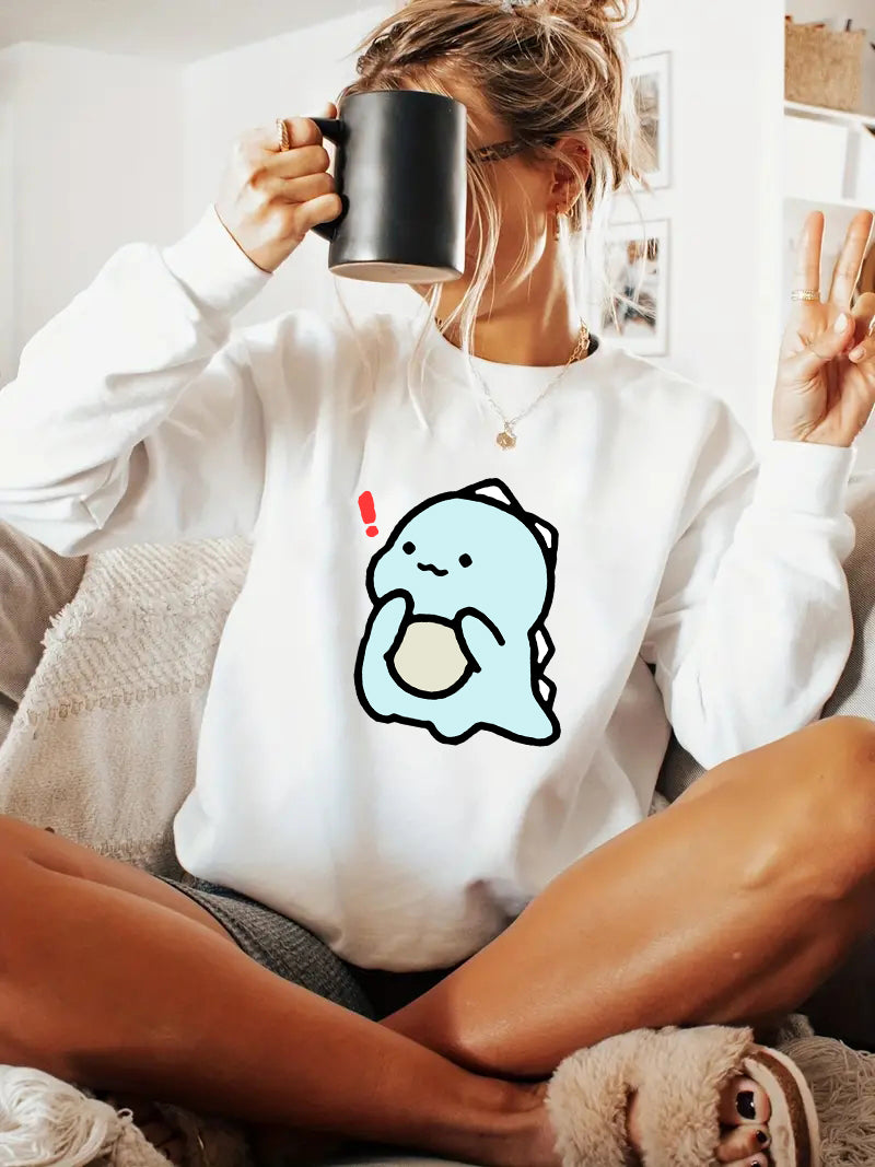 Ivory Typography Relaxed Sweatshirt