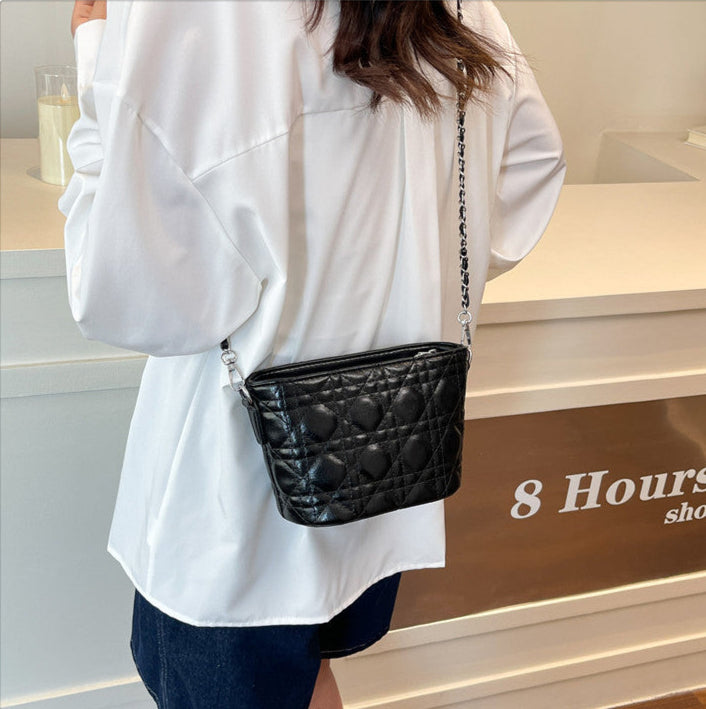 Black Mini Quilted Chain Handbag