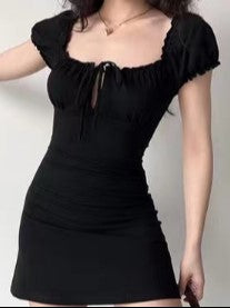 Black A Line Mini Dress