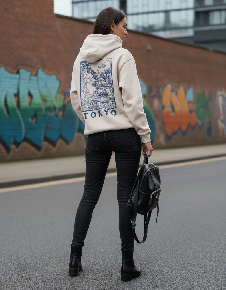 Cream Varsity Graphic Sweatshirt