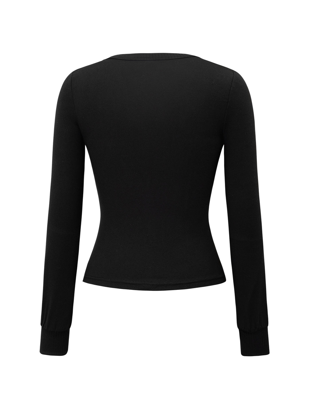 Black Full Sleeve Front Slit Cardigan