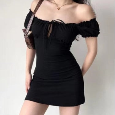 Black A Line Mini Dress
