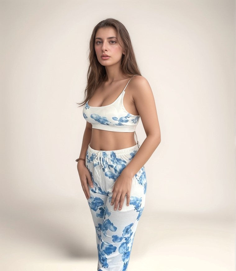 Blue Floral Co-Ord Set