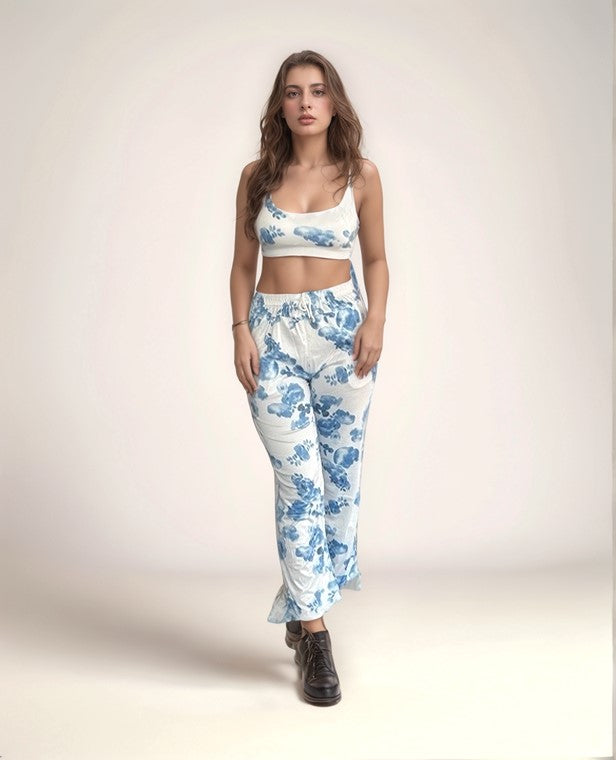 Blue Floral Co-Ord Set