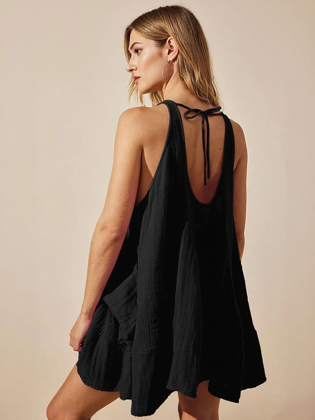 Black Mini Dress With Pockets