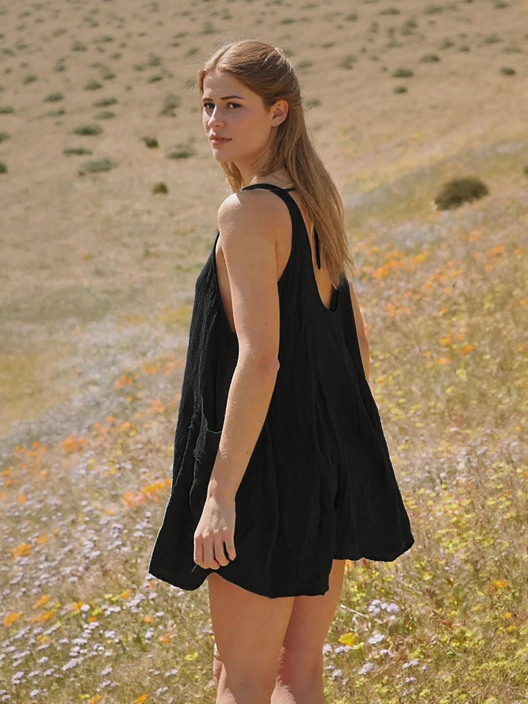 Black Mini Dress With Pockets