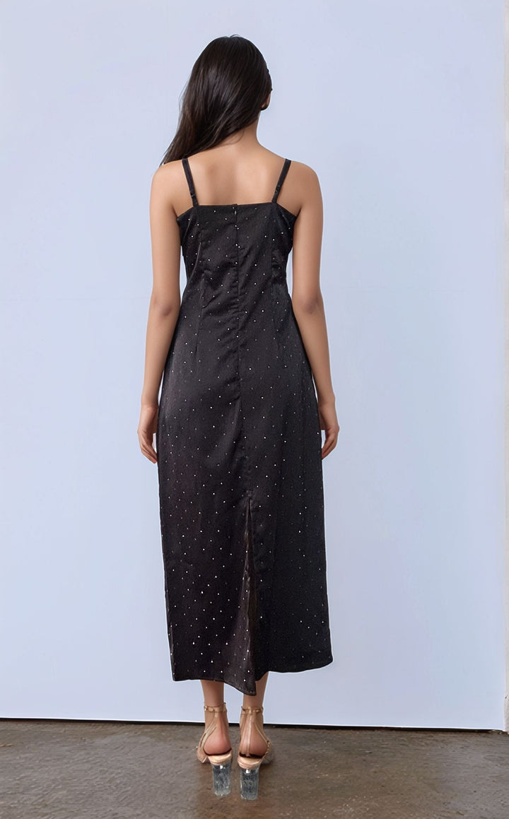 Black Cut Out Slip Dress