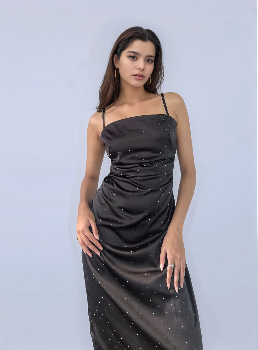 Black Cut Out Slip Dress