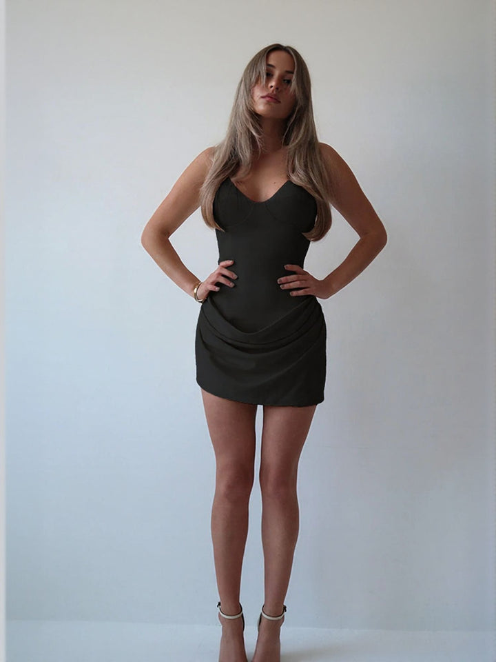 Black Cowl Dress