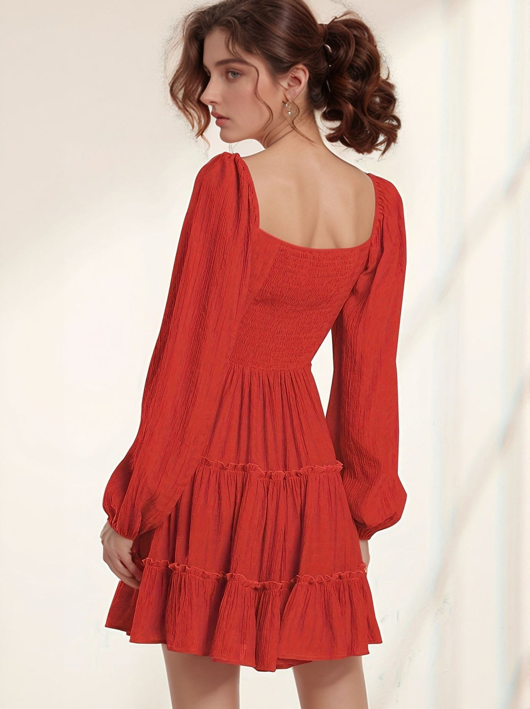 Red Boho Tier Dress