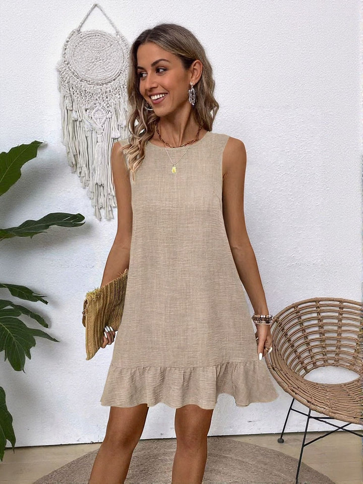 Cream Relaxed Mini Dress