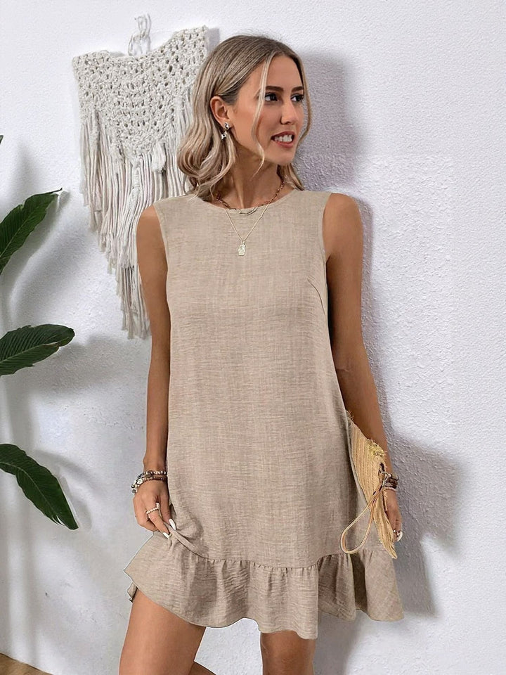 Cream Relaxed Mini Dress