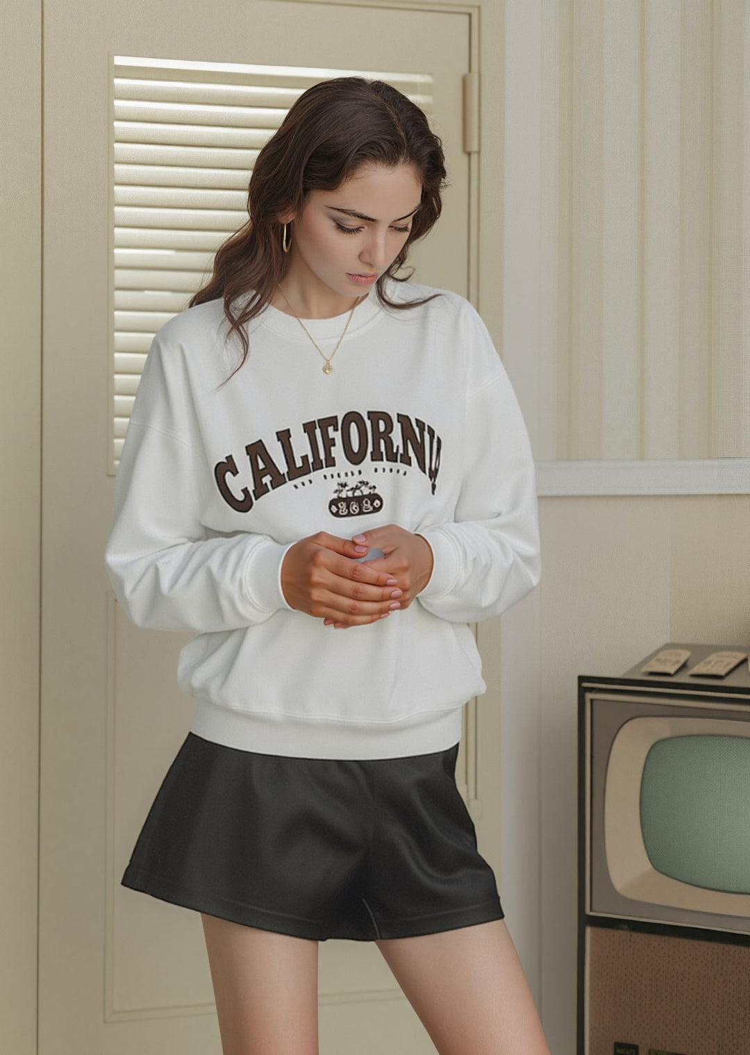 Off-White Typography Relaxed Sweatshirt