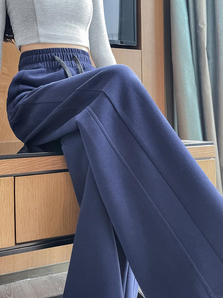 Navy Blue Cozy Drawstring Joggers