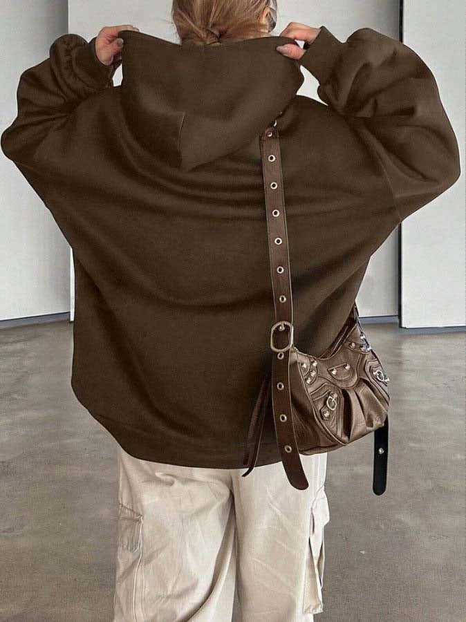 Brown Hoddie Sweatshirt